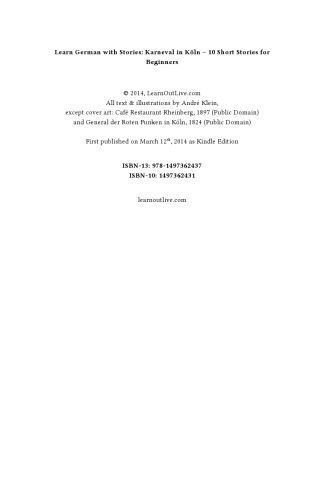 خرید و دانلود نسخه کامل کتاب Learn German with Stories: Karneval in Köln – 10 Short Stories for Beginners_68b829800ba57.jpeg خرید و دانلود نسخه کامل کتاب Learn German with Stories: Karneval in Köln – 10 Short Stories for Beginners