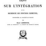 خرید و دانلود نسخه کامل کتاب Leçons sur l’intégration et la recherche des fonctions primitives
