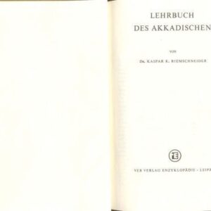 خرید و دانلود نسخه کامل کتاب Lehrbuch des Akkadischen