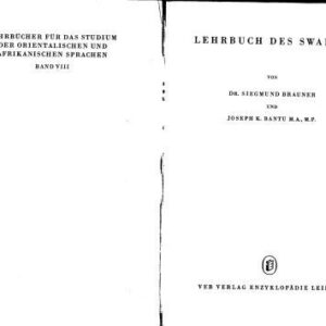 خرید و دانلود نسخه کامل کتاب Lehrbuch des Swahili