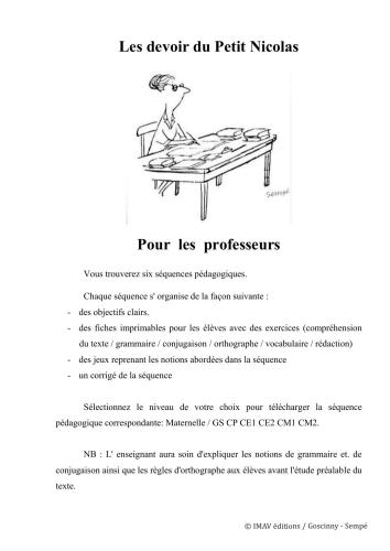 خرید و دانلود نسخه کامل کتاب Les devoirs du Petit Nicolas. Pour les professeurs_68c4643a047a2.jpeg خرید و دانلود نسخه کامل کتاب Les devoirs du Petit Nicolas. Pour les professeurs