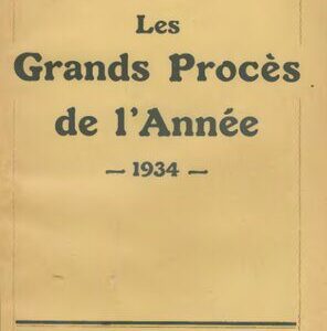 خرید و دانلود نسخه کامل کتاب Les grands procès de l’année 1934