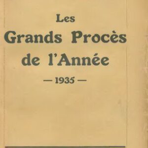 خرید و دانلود نسخه کامل کتاب Les grands procès de l’année 1935
