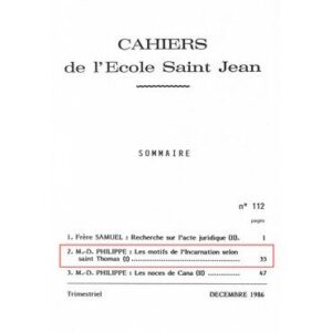 خرید و دانلود نسخه کامل کتاب Les motifs de l’incarnation selon saint Thomas