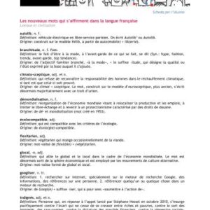 خرید و دانلود نسخه کامل کتاب Les nouveaux mots qui s’affirment dans la langue française. Une fiche d’activités