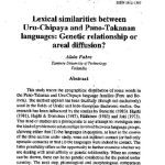 خرید و دانلود نسخه کامل کتاب Lexical similarities between Uru-Chipaya and Pano-Takanan languages: Genetic relationship or areal diffusion?