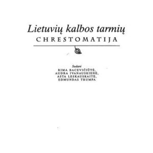 خرید و دانلود نسخه کامل کتاب Lietuvių kalbos tarmių chrestomatija