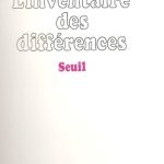 خرید و دانلود نسخه کامل کتاب L’inventaire des differences : Lecon inaugurale au College de France (French Edition)