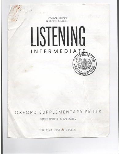 خرید و دانلود نسخه کامل کتاب Listening Intermediate Oxford Supplementary skills