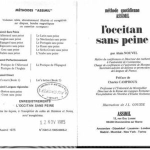 خرید و دانلود نسخه کامل کتاب L’Occitan sans peine (Methode quotidienne Assimil) (French Edition)