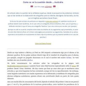 خرید و دانلود نسخه کامل کتاب Los alfabetos quechua: ¿cuál es correcto? Como [sic] se ve la cuestión desde… Australia