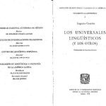 خرید و دانلود نسخه کامل کتاب Los universales lingüísticos (y los otros)