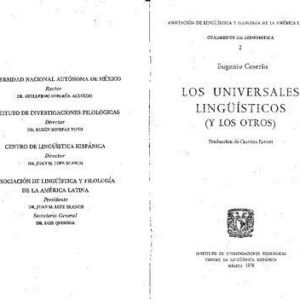 خرید و دانلود نسخه کامل کتاب Los universales lingüísticos (y los otros)