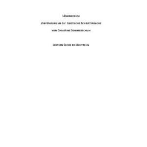 خرید و دانلود نسخه کامل کتاب Lösungen zur Einführung in die Tibetische Schriftsprache