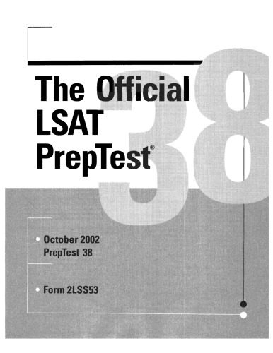 خرید و دانلود نسخه کامل کتاب LSAT PrepTest 38_68c1d83d2d40c.jpeg خرید و دانلود نسخه کامل کتاب LSAT PrepTest 38