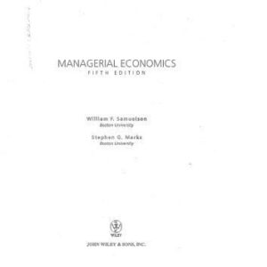 خرید و دانلود نسخه کامل کتاب Managerial Economics