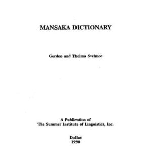 خرید و دانلود نسخه کامل کتاب Mansaka Dictionary