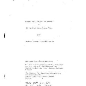 خرید و دانلود نسخه کامل کتاب Manual del Tzeltal de Manuel o El Tzeltal Como Quien Dice