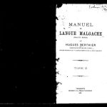 خرید و دانلود نسخه کامل کتاب Manuel de langue malgache (dialecte merina). Tome II