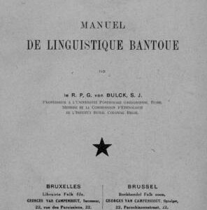خرید و دانلود نسخه کامل کتاب Manuel de linguistique bantoue