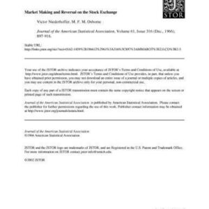 خرید و دانلود نسخه کامل کتاب Market Making and Reversal on the Stock Exchange