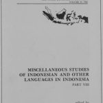 خرید و دانلود نسخه کامل کتاب Miscellaneous Studies of Indonesian and Other Languages in Indonesia, part VIII