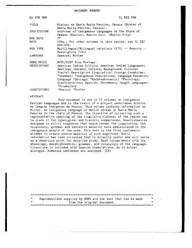 خرید و دانلود نسخه کامل کتاب Mixteco de Santa Maria Penole, Oaxaca_68bb13a826c9c.jpeg خرید و دانلود نسخه کامل کتاب Mixteco de Santa Maria Penole, Oaxaca