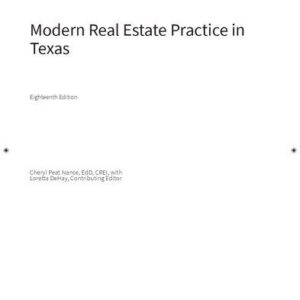 خرید و دانلود نسخه کامل کتاب Modern Real Estate Practice in Texas