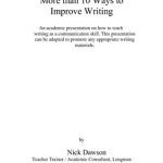خرید و دانلود نسخه کامل کتاب More Than 10 Ways to Improve Writing