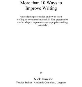 خرید و دانلود نسخه کامل کتاب More Than 10 Ways to Improve Writing