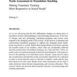 خرید و دانلود نسخه کامل کتاب Needs Assessment in Translation Teaching. Making Translator Training More Responsive to Social Needs