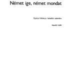 خرید و دانلود نسخه کامل کتاب Német ige, Német mondat