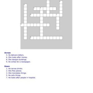 خرید و دانلود نسخه کامل کتاب New Headway Elementary Crossword. Unit 03