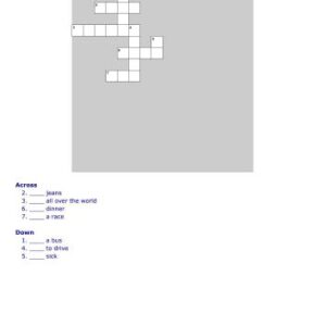 خرید و دانلود نسخه کامل کتاب New Headway Elementary Crossword. Unit 12