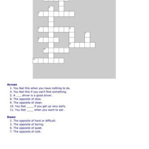 خرید و دانلود نسخه کامل کتاب New Headway Elementary Crossword. Unit 13