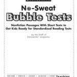 خرید و دانلود نسخه کامل کتاب No Sweat Bubble Tests. Nonfiction Passages With Short Tests to Get Kids Ready for Standardized Reading Tests