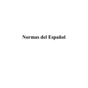خرید و دانلود نسخه کامل کتاب Normas del Español