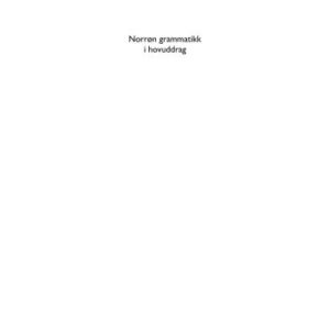 خرید و دانلود نسخه کامل کتاب Norrøn grammatikk i hovuddrag