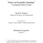 خرید و دانلود نسخه کامل کتاب Notes on Kusunda grammar : (a language isolate of Nepal)