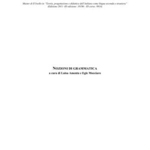 خرید و دانلود نسخه کامل کتاب Nozioni di grammatica