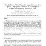 خرید و دانلود نسخه کامل کتاب Nunez, Eve Sweetser. With the Future Behind Them: Convergent Evidence From Aymara Language and Gesture in the Crosslinguistic Comparison of Spatial Construals of Time