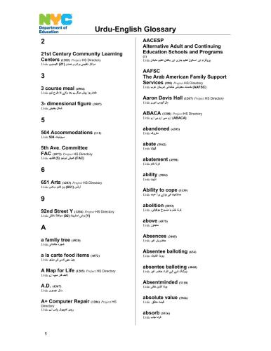 خرید و دانلود نسخه کامل کتاب NYC department of Education. English-Urdu Glossary_68b916f0d1ad9.jpeg خرید و دانلود نسخه کامل کتاب NYC department of Education. English-Urdu Glossary
