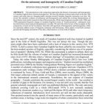 خرید و دانلود نسخه کامل کتاب On the autonomy and homogeneity of Canadian English
