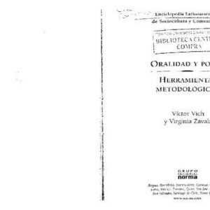 خرید و دانلود نسخه کامل کتاب Oralidad y poder. Herramientas metodológicas (Orality and power)