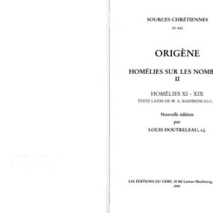 خرید و دانلود نسخه کامل کتاب Origène : Homélies sur les Nombres XI – XIX