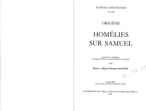 خرید و دانلود نسخه کامل کتاب Origène : Homélies sur Samuel_68cef3f30211f.jpeg خرید و دانلود نسخه کامل کتاب Origène : Homélies sur Samuel