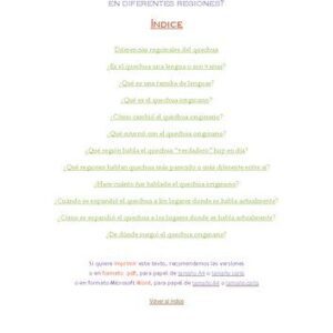 خرید و دانلود نسخه کامل کتاب Orígenes y diversidad del quechua : ¿Cómo y por qué el quechua es diferente en diferentes regiones?