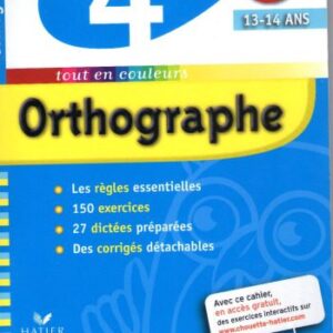 خرید و دانلود نسخه کامل کتاب Orthographe 4e