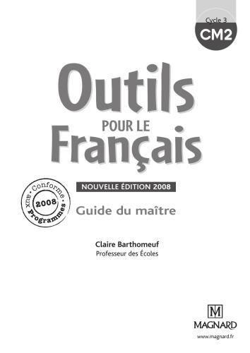 خرید و دانلود نسخه کامل کتاب Outils pour le français. Guide du maitre. CM2_68c47943ab4df.jpeg خرید و دانلود نسخه کامل کتاب Outils pour le français. Guide du maitre. CM2