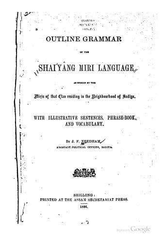 خرید و دانلود نسخه کامل کتاب Outline grammar of the Shaíyâng Miri language_68bd38834e63e.jpeg خرید و دانلود نسخه کامل کتاب Outline grammar of the Shaíyâng Miri language